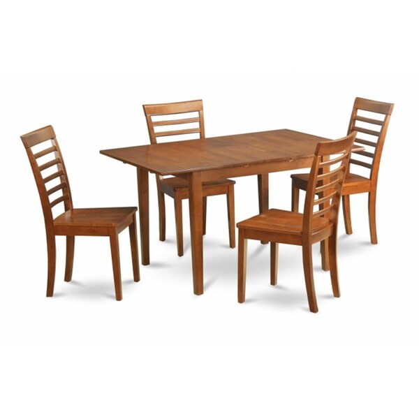 Homestyles 5Pc Set Picasso Table with 12 in extension leaf and 4 wood
